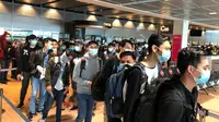 WNI ABK terdampak pandemi Virus Corona COVID-19 di luar negeri kembali ke Indonesia. (Dok KBRI Berlin)
