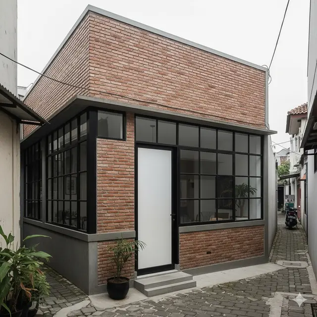 Inspirasi Rumah Minimalis Modern di Gang Sempit