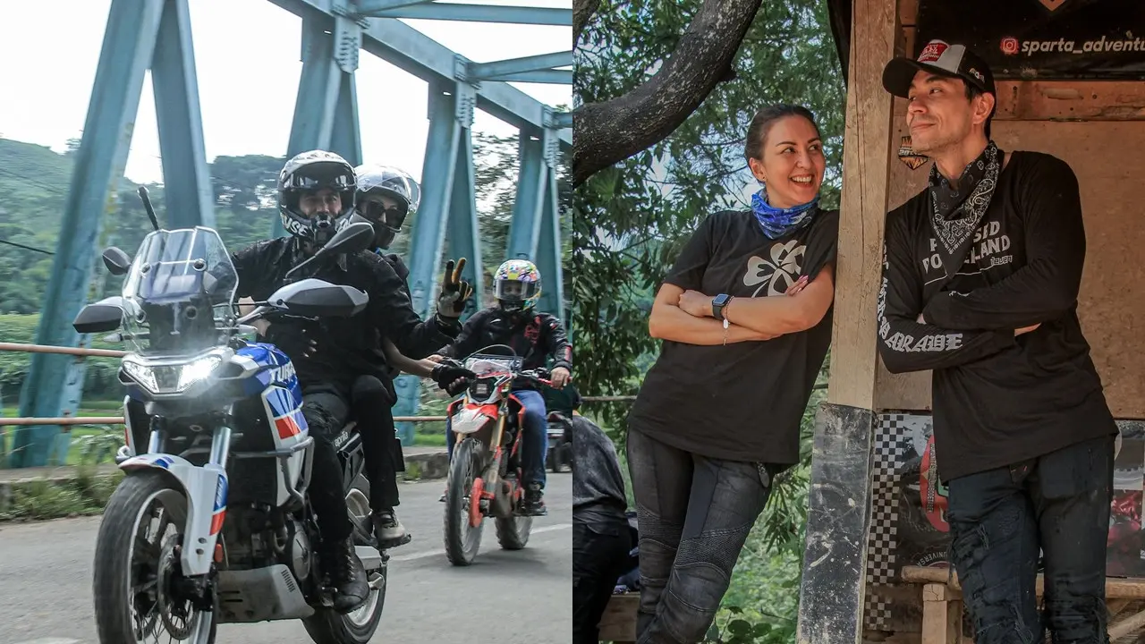Donna Agnesia Ikut Darius Sinathrya Offroad