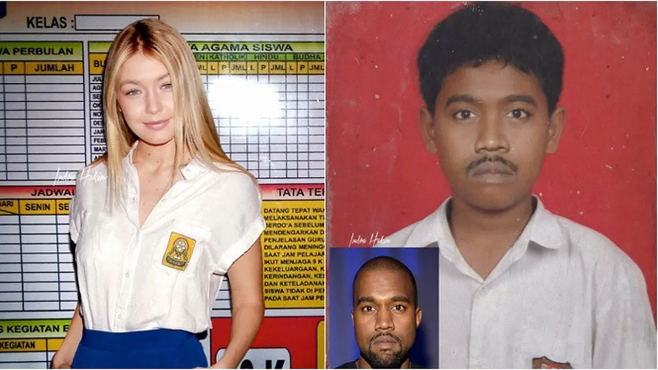 6 Editan Foto Seleb Hollywood Jadi Anak Sekolahan di Indonesia Ini Kocak
