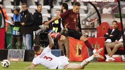 De Rode Duivels menang berkat gol Kevin De Bruyne dan Leonardo Trossard. (AP Photo/Omar Havana)