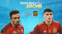 Piala Eropa - Euro 2020 Swiss Vs Spanyol - Xherdan Shaqiri Vs Pedri (Bola.com/Adreanus Titus)