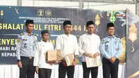 Sejumlah warga binaan mendapatkan remisi hari raya Idul Fitri dari Rutan Kelas I Depok (Istimewa)