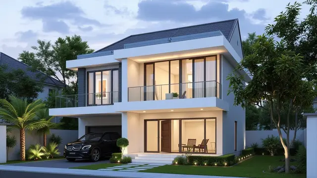12 Model Rumah Tampak Depan Kaca Terbaru 2025, Pencahayaan Alami Maksimal
