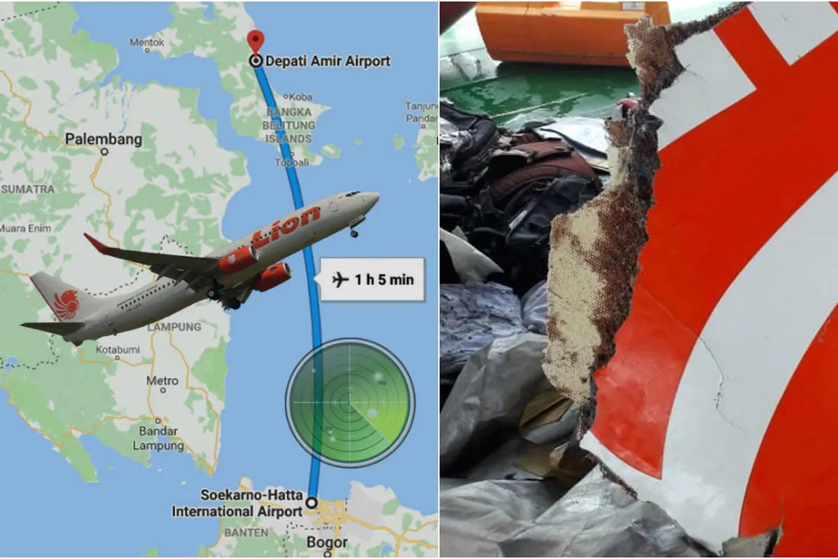 Pesawat Lion Air JT 610 jatuh di Teluk Karawang pada Senin 29 Oktober 2019