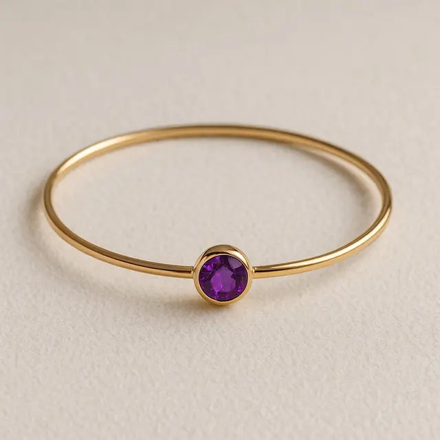 Model Gelang Bangle Tipis dengan Batu Permata di Tengah Tren Terbaru 2025 (Image by ChatGPT)