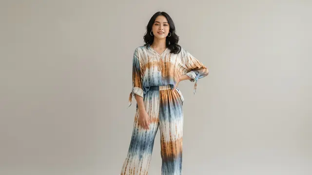 Setelan Rayon Motif Tie-Dye atau Lurik 