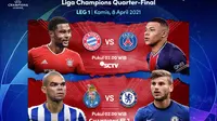 Liga Champions Babak 8 Besar Leg Pertama Matchday 2 di Vidio. (Sumber : dok. vidio.com)