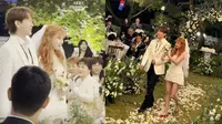 6 Potret Pernikahan HyunA dan Yong Jun Hyung, Senyumnya Merekah Saat Bertukar Janji Setia