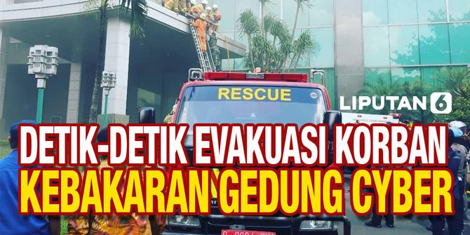 VIDEO: Evakuasi Korban Kebakaran di Gedung Cyber Berlangsung Dramatis!