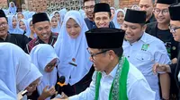 Calon wakil presiden (Cawapres) Abdul Muhaimin Iskandar atau Gus Imin saat menghadiri Peringatan Maulid Nabi dan Gebyar Sholawat Pondok Pesantren Al-Mizan Wanajaya, Majalengka, Jawa Barat. (Ist)