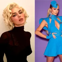 Supermodel Kendall Jenner tampil simple dan chic untuk kostum Halloween tahun ini. Ia tampak mengenakan dress hitam dengan curly blonde bob ala Marilyn Monroe. [@kendaljenner]