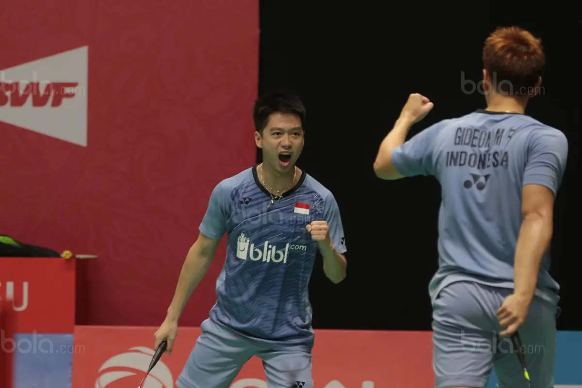 Kevin Sanjaya, Marcus Gideon, Daihatsu Indonesia Masters 2018, Bola.com