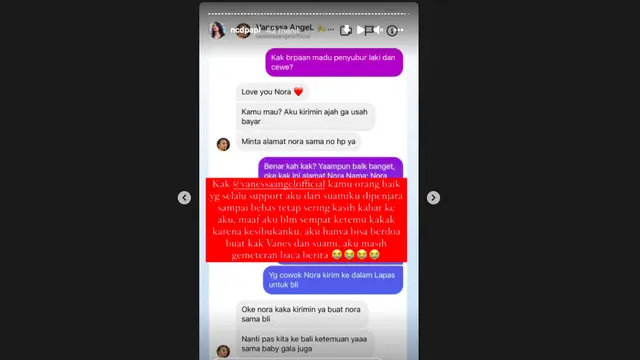 Nora Alexandra Menyesal Tak Sempat Bertemu Vanessa Angel Saat Berada di Bali