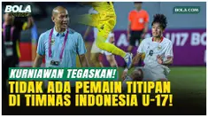 Pelatih Timnas Indonesia U-17 Kurniawan Dwi Yulianto menegaskan tak ada pemain titipan usai kalah 0-1 dari Malaysia di Piala AFF U-17 2026. Seleksi dilakukan ketat selama 8 minggu, termasuk evaluasi performa, fisik, dan data biometrik.