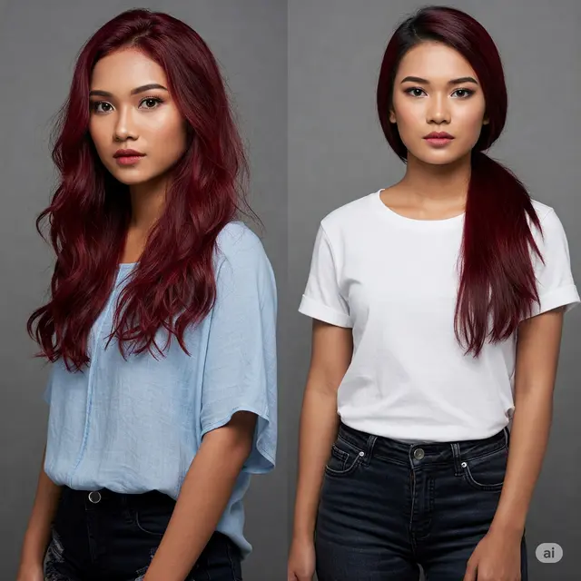 Warna Merah dan Pink untuk Kulit Coklat Part 3