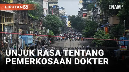 VIDEO: Polisi India Gunakan Gas Air Mata dalam Unjuk Rasa Tentang Pemerkosaan dan Pembunuhan Dokter Wanita