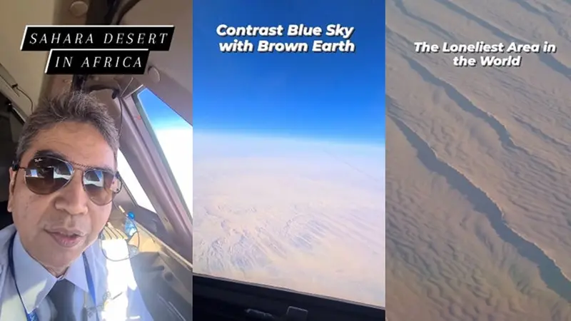 Pilot Rekam Penampakan Gurun Sahara, Disebut Tempat Tersepi di Dunia dan Mirip Planet Mars