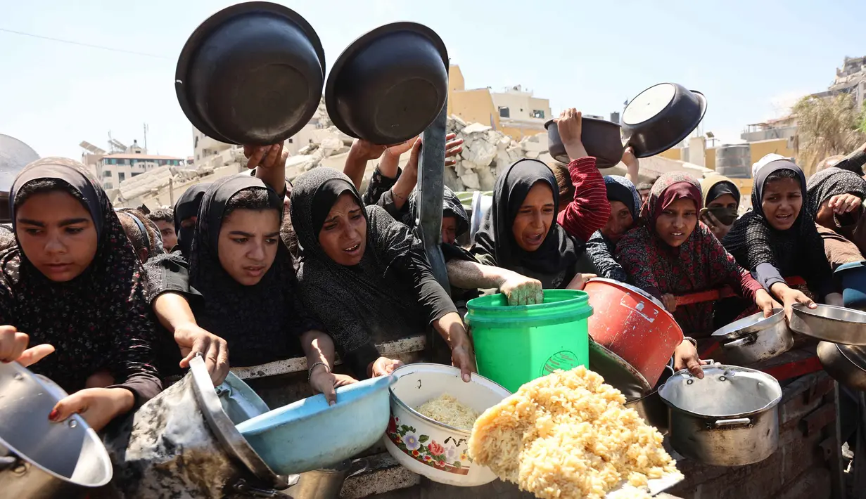 Perserikatan Bangsa-Bangsa (PBB), pada Jumat 22 Agustus 2025, secara resmi menyatakan adanya bencana kelaparan di Gaza. (Omar AL-QATTAA/AFP)