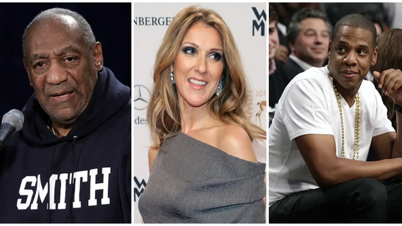 Bill Cosby, Celine Dion, Jay Z