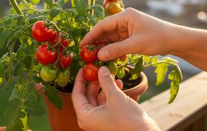 Menanam Tomat Ceri di Pot