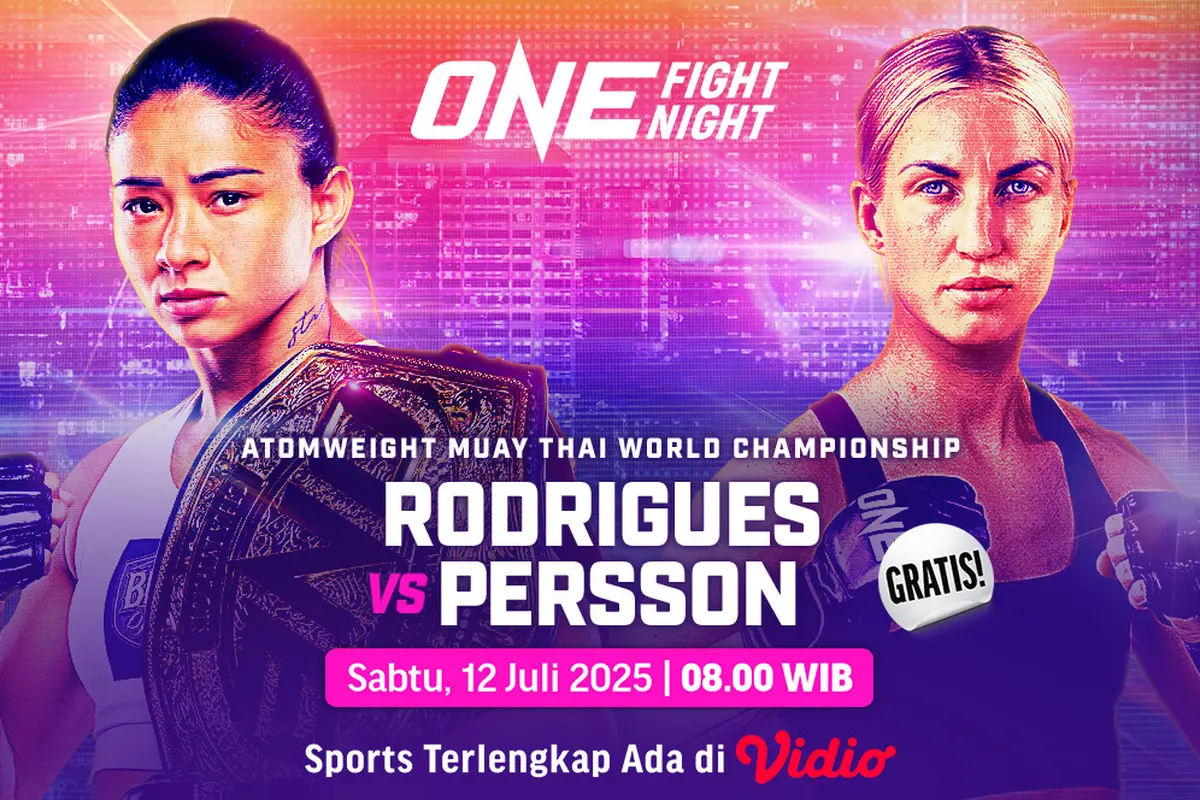 Jadwal Streaming Pertarungan Rodrigues vs Persson pada ONE Fight Night 33 di Vidio Akhir Pekan Ini