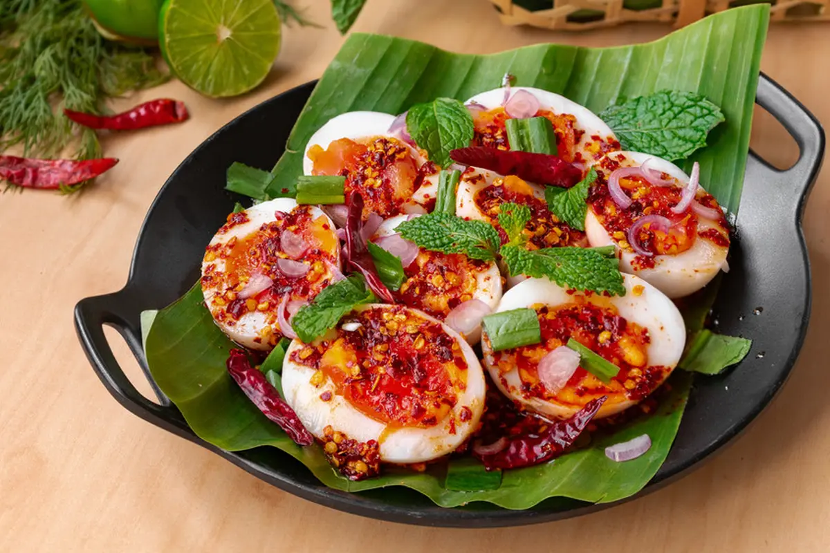 telur rebus sambal