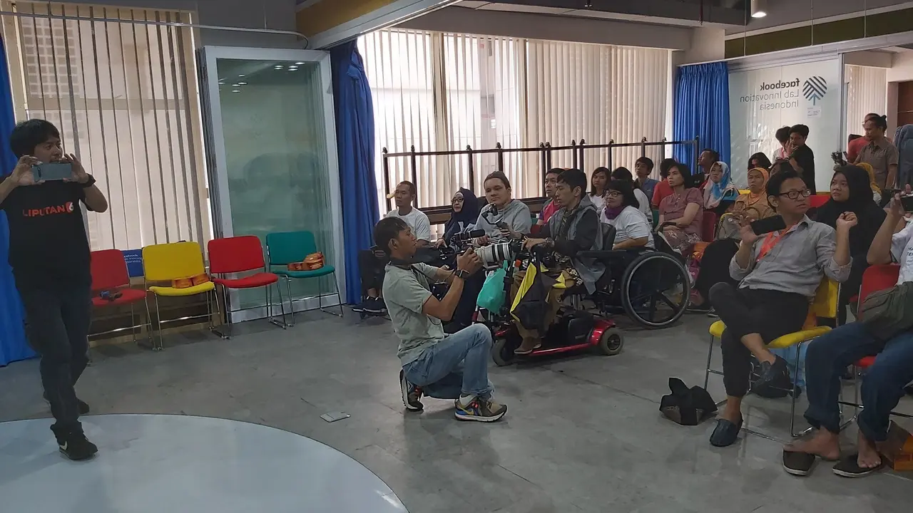 Pelatihan Workshop Mobile Journalism Disabilitas Tanpa Batas dalam rangka memperingati Hari Disabilitas Internasional dan peluncuran kanal Disabilitas Liputan6.com
