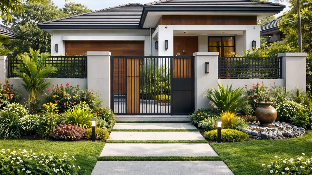 Model Benteng Depan Rumah Minimalis (Foto: ChatGPT)