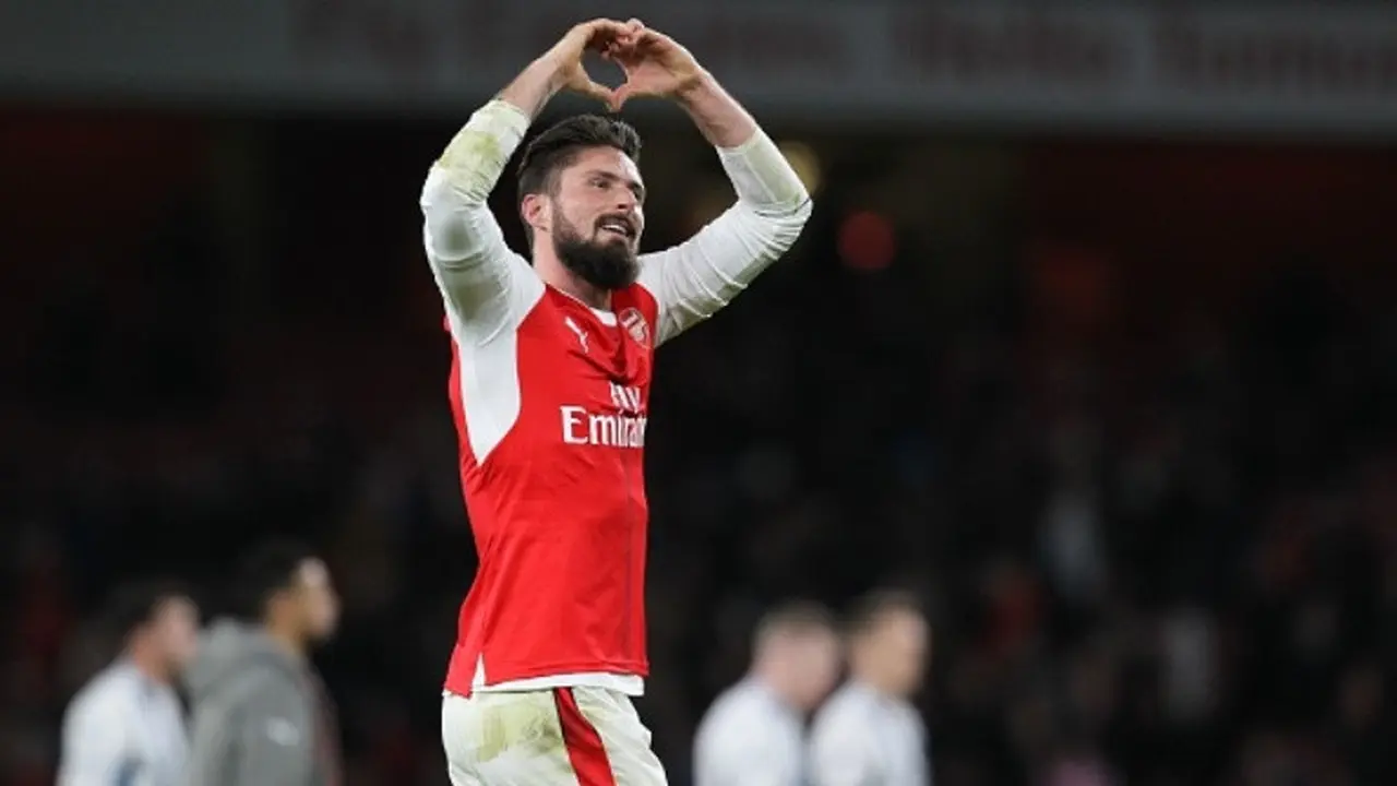 Penyerang Arsenal asal Prancis, Olivier Giroud. (AFP/Ian Kington)