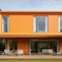 Gambar Rumah Minimalis Cat Orange/AI
