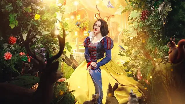 5 Gaya Totalitas Laura Moane Coplay ala Snow White dengan Gaun Ikonik yang Memukau