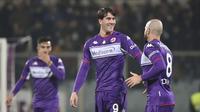 Empat gol Fiorentina ditorehkan oleh Dusan Vlahovic dengan dua gol dan Alfred Duncan serta Ricardo Saponara masing-masing satu gol. (AP/Massimo Paolone)