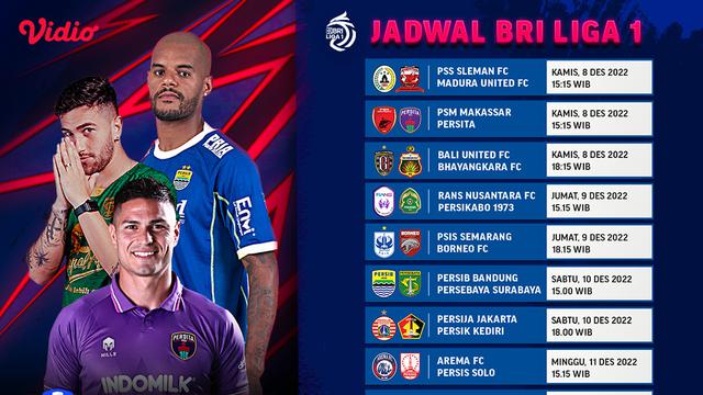 Jadwal dan Live Streaming BRI Liga 1 2022/2023 Pekan ke-13 di Vidio, 8-11 Desember 2022