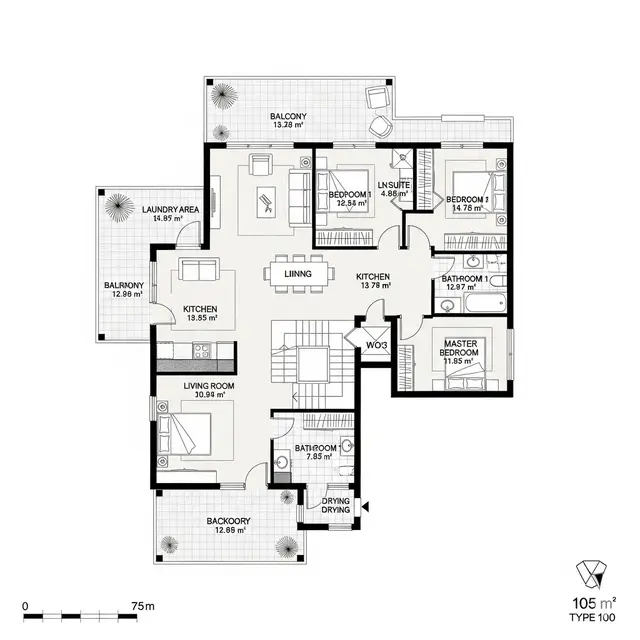 Inspirasi Desain Rumah Ukuran 7x15 di Lahan Memanjang. Gemini