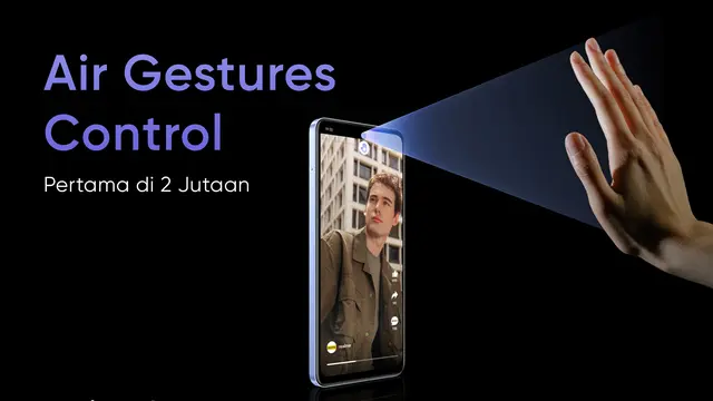 Fitur Air Gestures Realme C65, mungkinkan kendali ponsel dengan telapak tangan