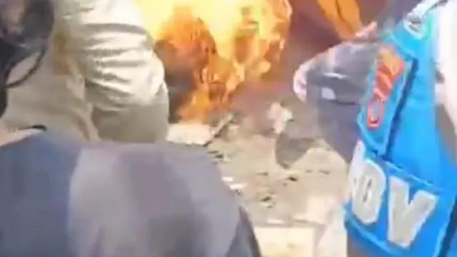 Maling Motor Dibakar Warga