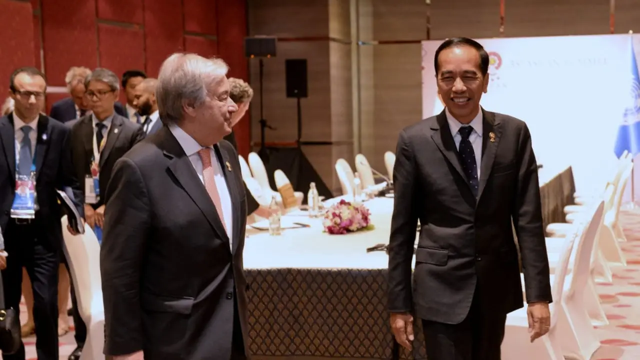 Presiden Jokowi dan Sekjen PBB Antonio Guterres