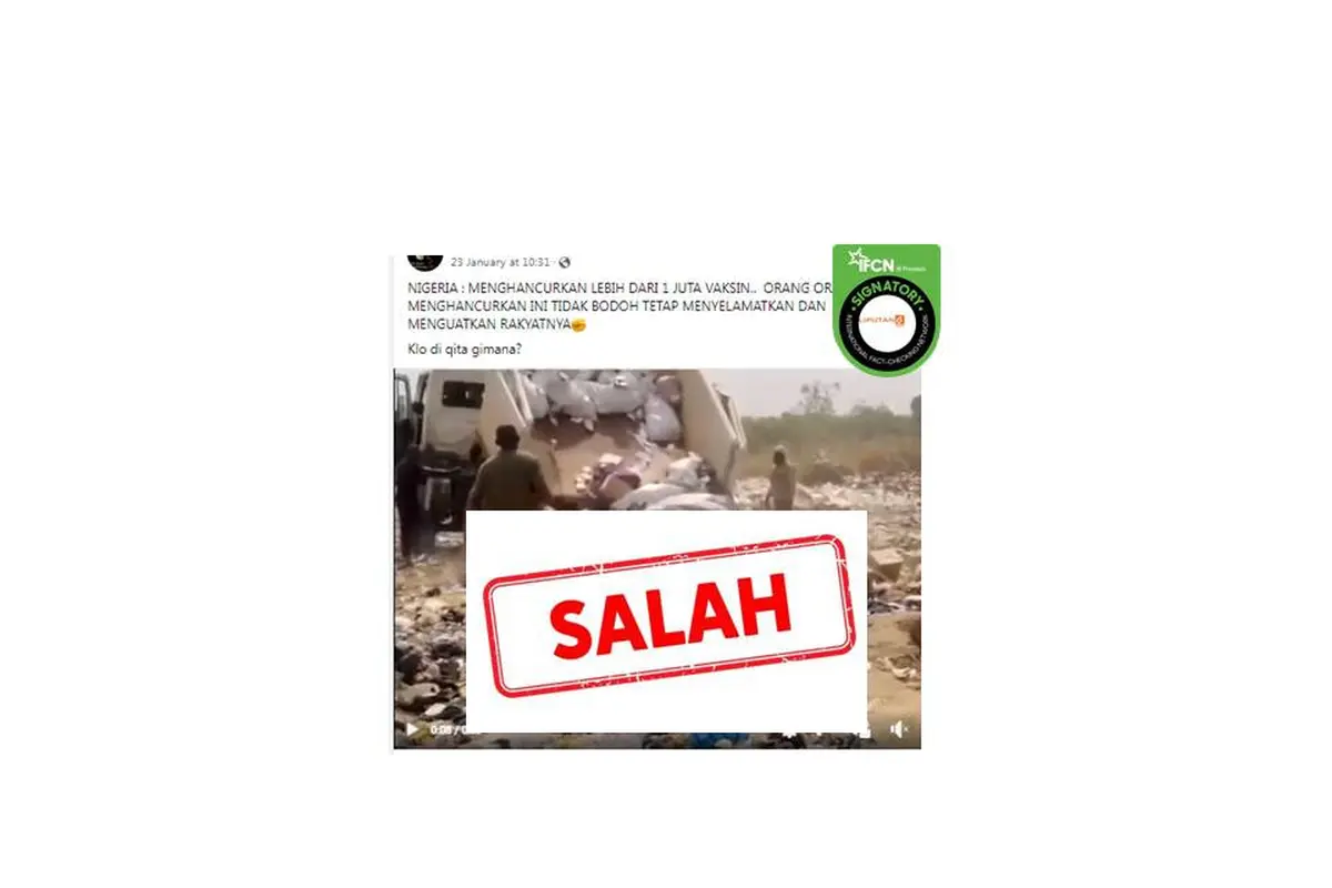 Cek Fakta Nigeria musnahkan vaksin covid-19