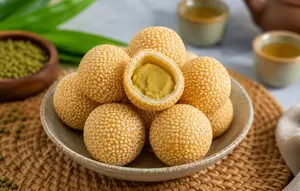 Resep Onde-onde Isi Kacang Ijo Anti Gagal Takaran Sendok, Kulit Renyah dan Isi Lembut