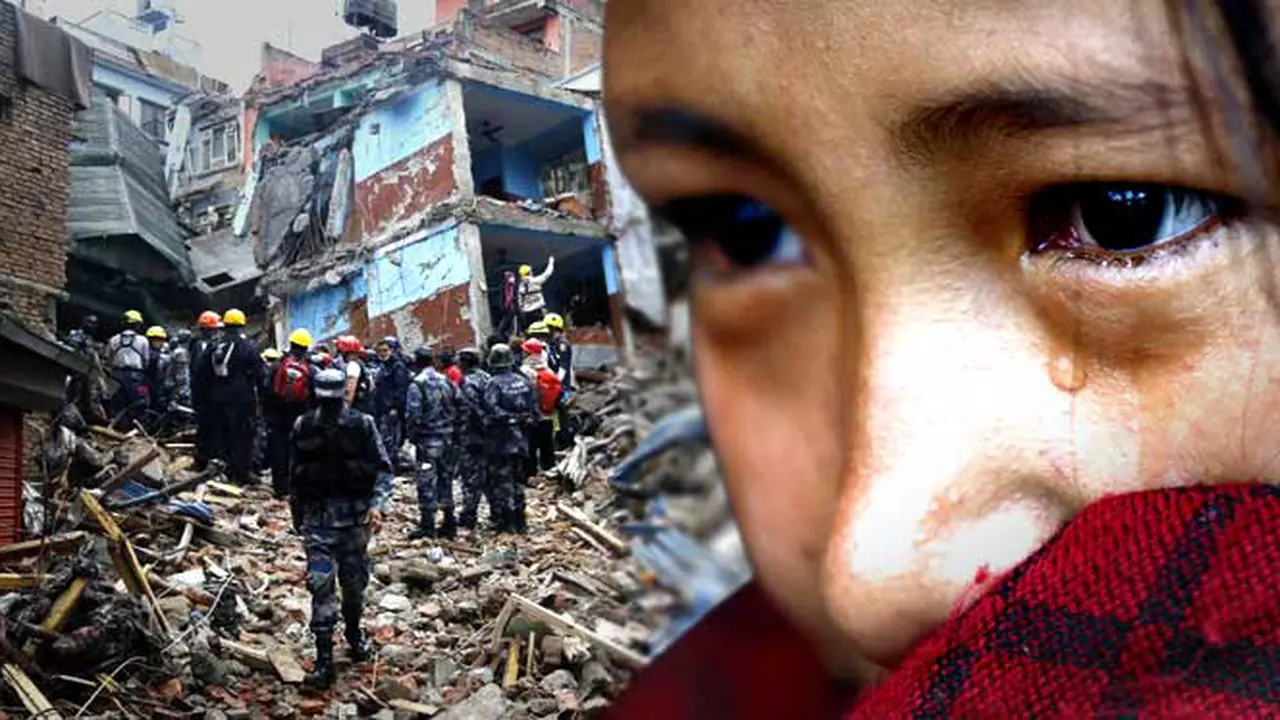 Ilustrasi lipsus gempa Nepal