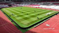 Kondisi terkini lapangan Stadion Utama Gelora Bung Karno (SUGBK), Jakarta, Selasa (19/11/2024) pagi (Instagram/love_gbk)