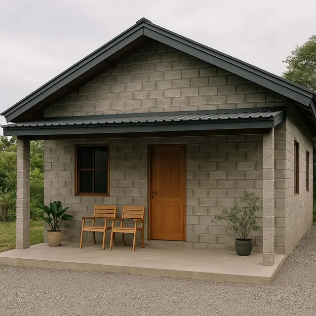 Model Rumah Sederhana Minimalis dari Batako Tanpa Plester 1 Lantai