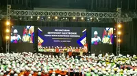 Peluncuran sertifikat elektronik tenaga kerja konstruksi Indonesia (Foto:Liputan6.com/Maulandy R)