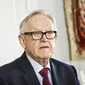 Mantan Presiden Finlandia Martti Ahtisaari menghadiri makan siang para jurnalis politik, di Helsinki pada 16 Februari 2016.
(Roni Rekomaa / Lehtikuva / AFP)