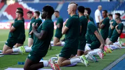 The Boys in Green--julukan Irlandia--tidak diperkuat striker andalan Evan Ferguson lantaran cedera lutut. (Photo by FRANCK FIFE / AFP)