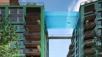 Dua blok apartemen akan dihubungkan oleh kolam renang dengan dasar kaca sepanjang 115 kaki.