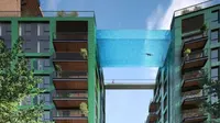 Dua blok apartemen akan dihubungkan oleh kolam renang dengan dasar kaca sepanjang 115 kaki.