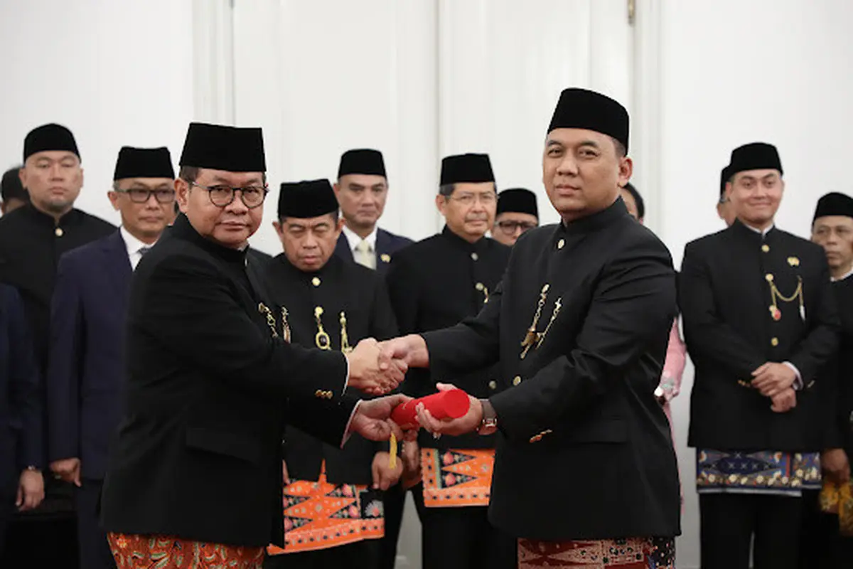 Gubernur DKI Jakarta Pramono Anung resmi melantik Uus Kuswanto sebagai Sekretaris Daerah (Sekda) DKI Jakarta yang baru menggantikan Marullah Matali. (Istimewa)