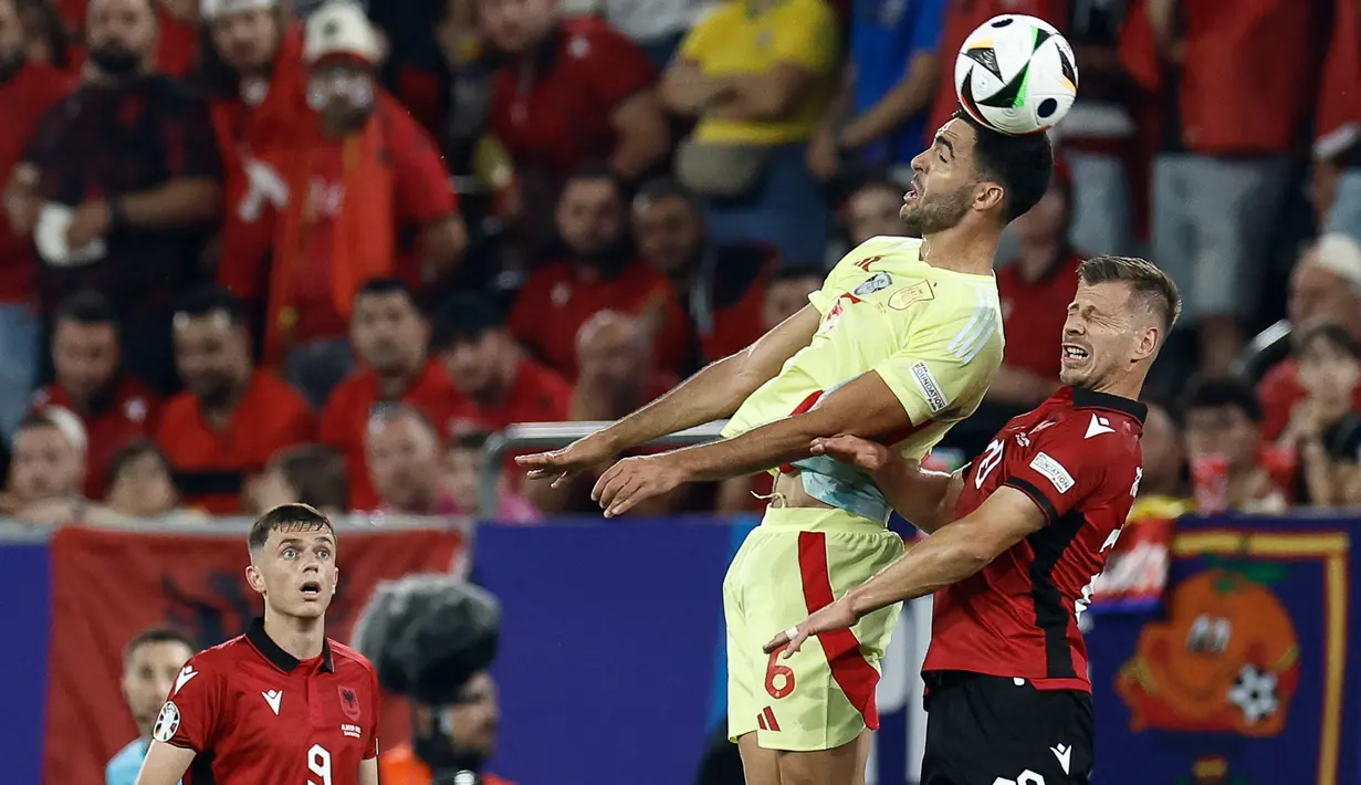 Spanyol akan menghadapi peringkat 3 terbaik dari grup A, D,E atau F. (KENZO TRIBOUILLARD / AFP)